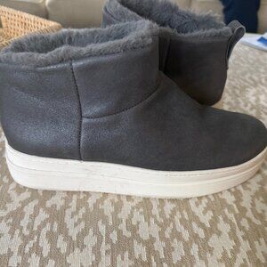 J. Slides fur lines low boots